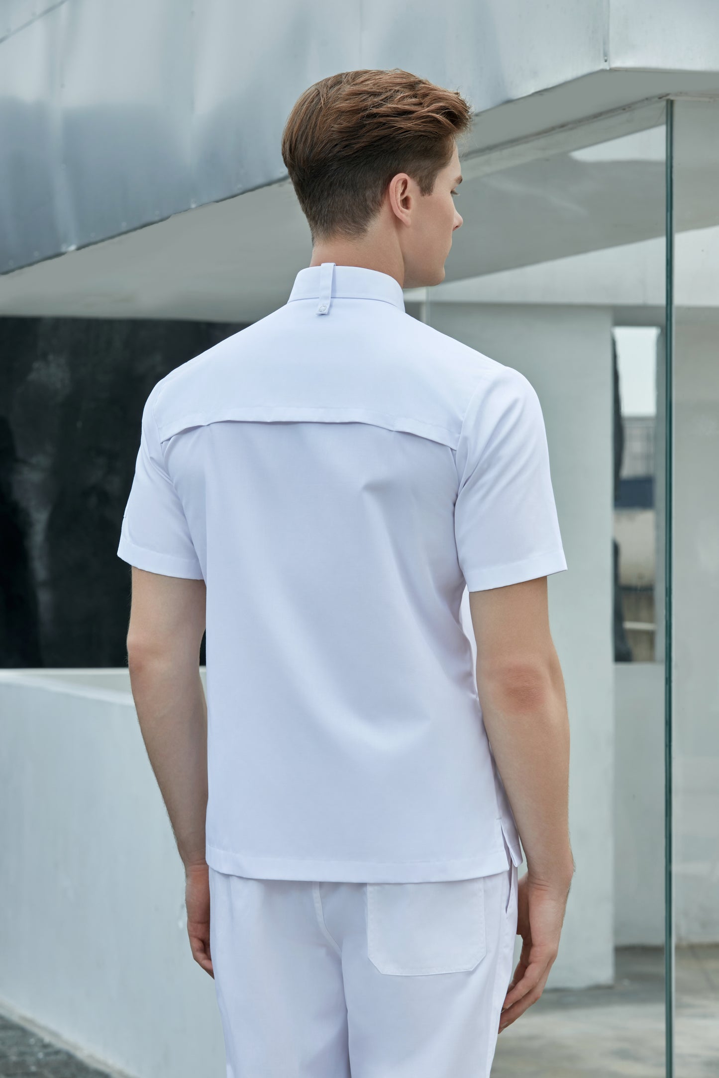 Flynn White Chef Jacket, Short Sleeve