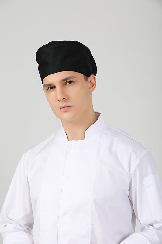 Freesia Chef Beanie, No Vent Black