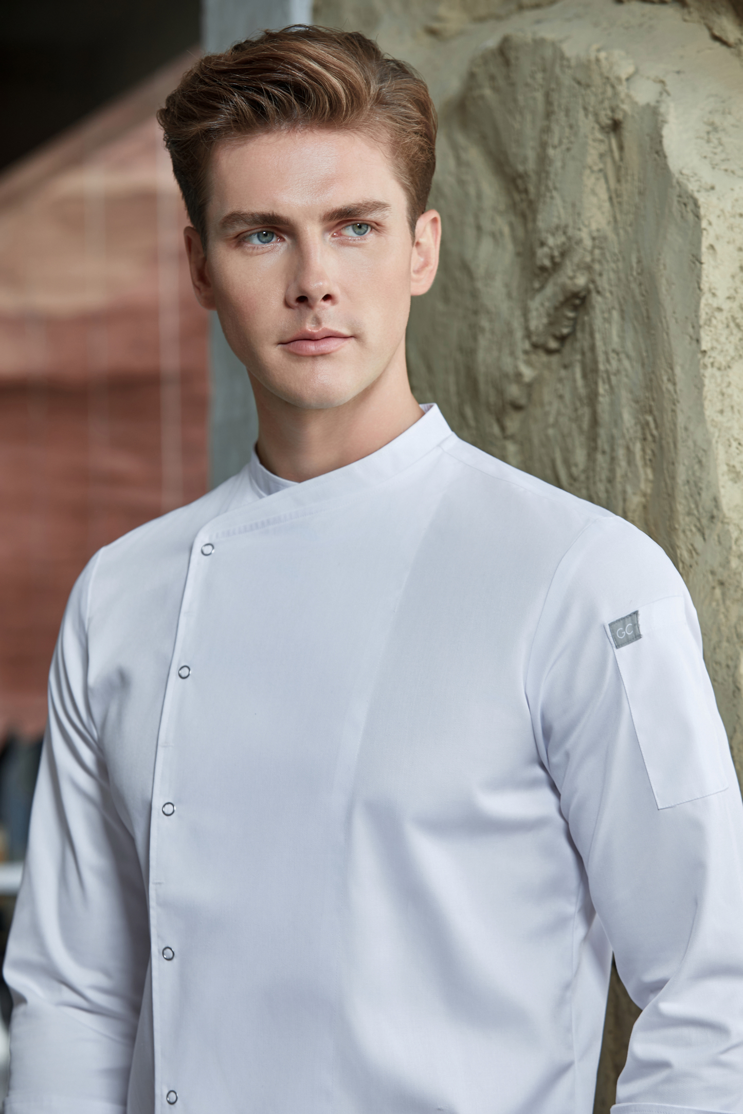 Harley White Long Sleeve Chef Jacket