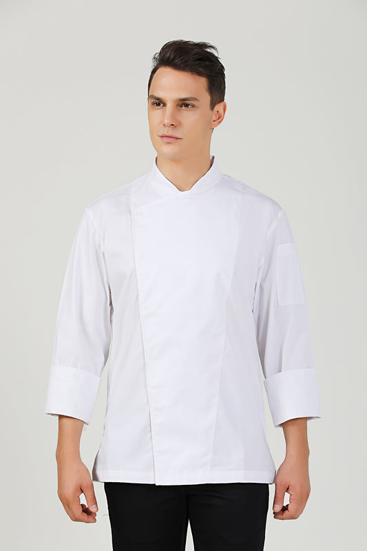 Holly Long Sleeve White Chef Jacket