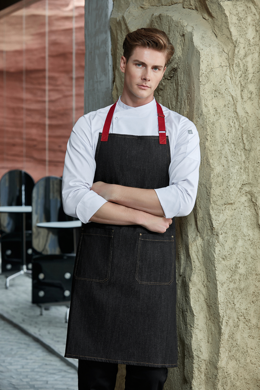 Joey Demko Denim Black Bib Apron