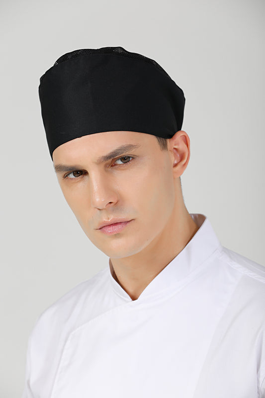Kitchen Freesia Chef Beanie Vent Black