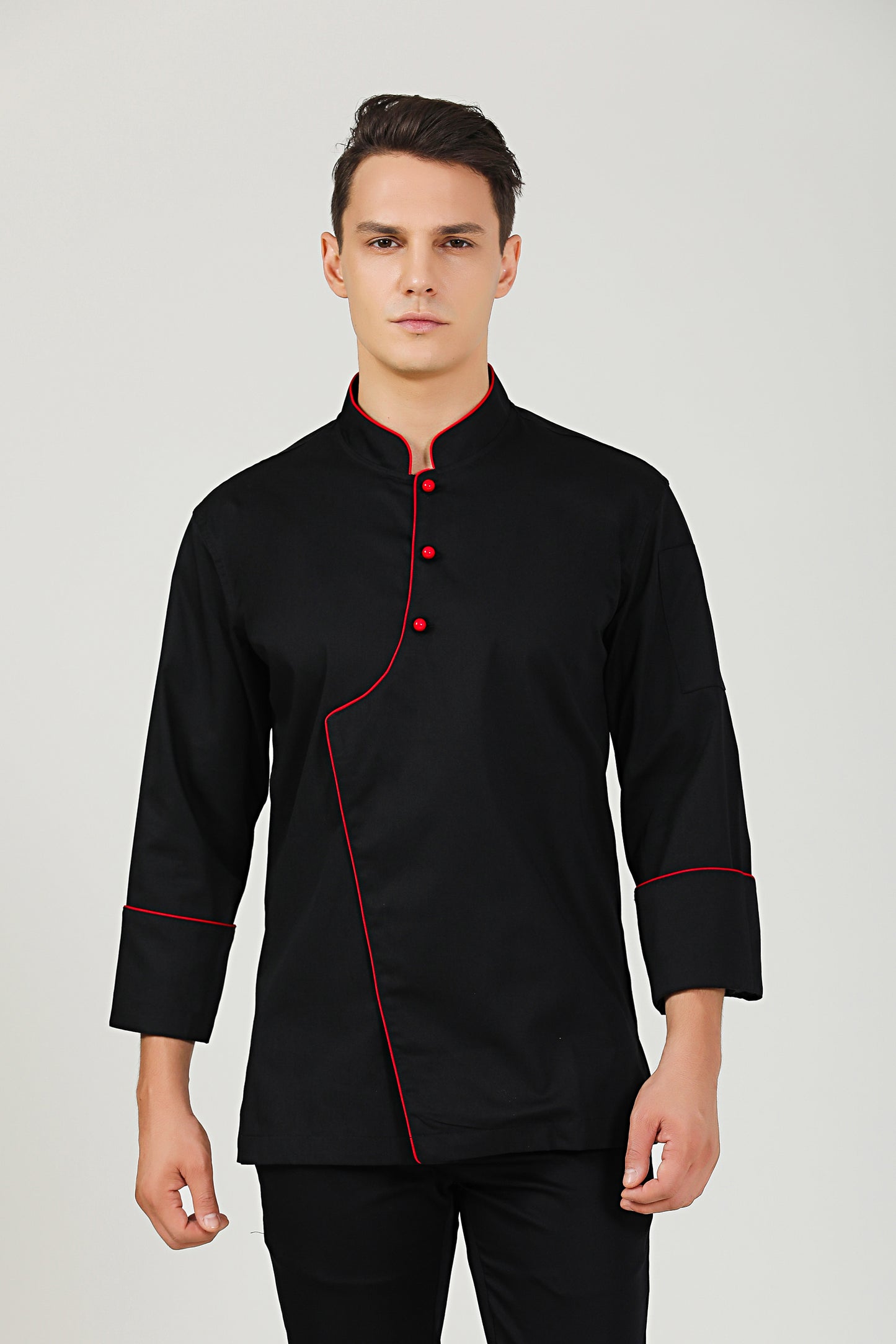 Saffron Long Sleeve Black Chef Jacket