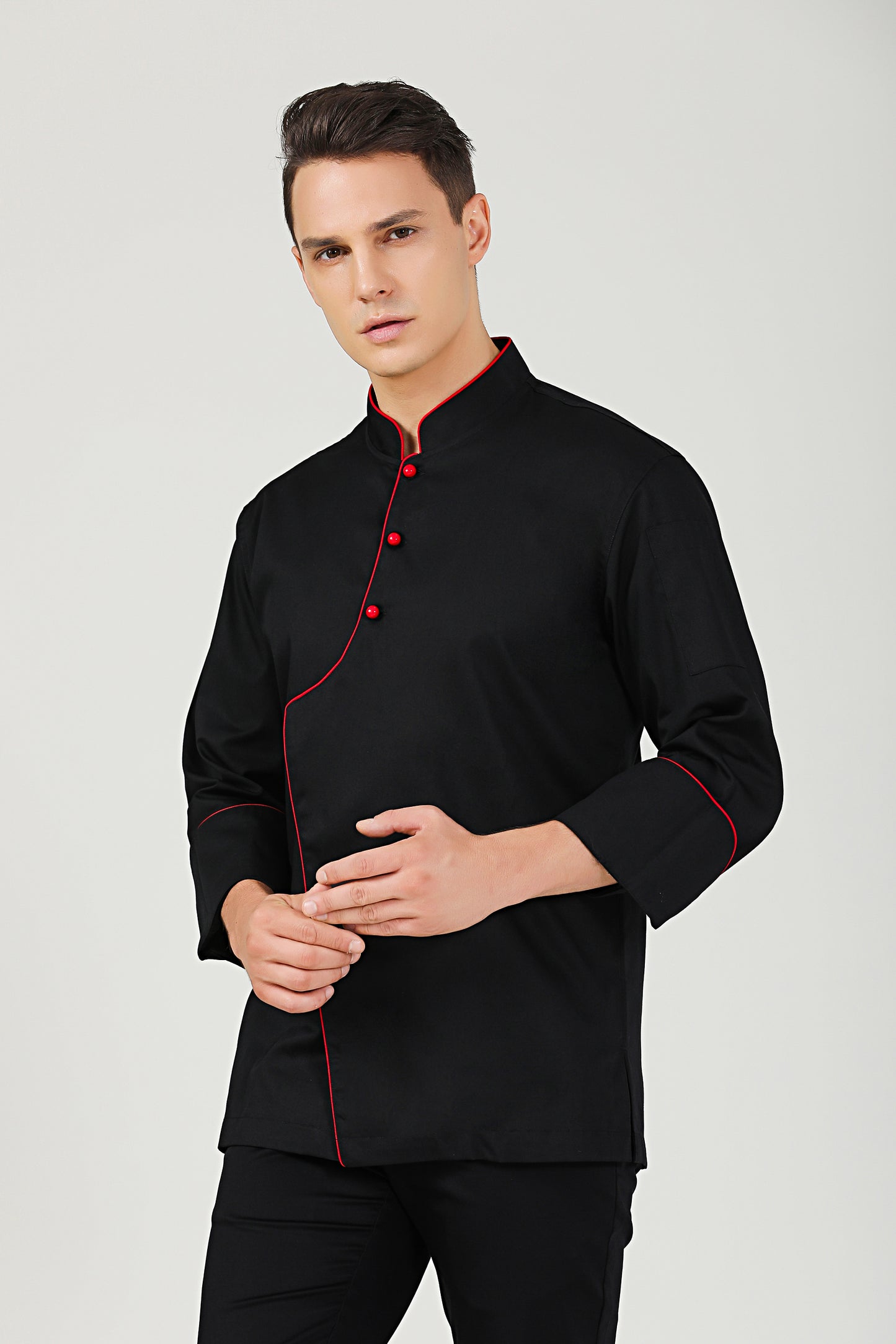 Saffron Long Sleeve Black Chef Jacket