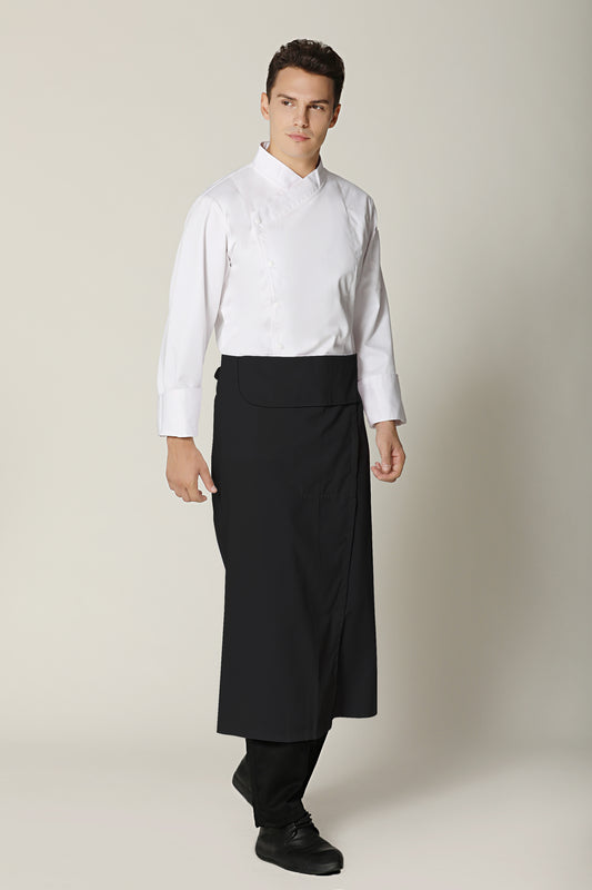 Flap With Slit Half Apron Black