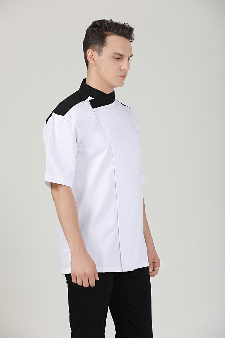 Milettia White Chef Jacket, Short Sleeve