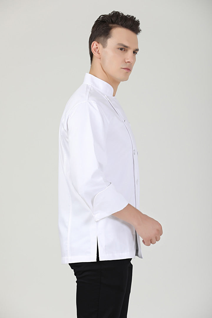 Premium Classic White Chef Jacket, Long Sleeve