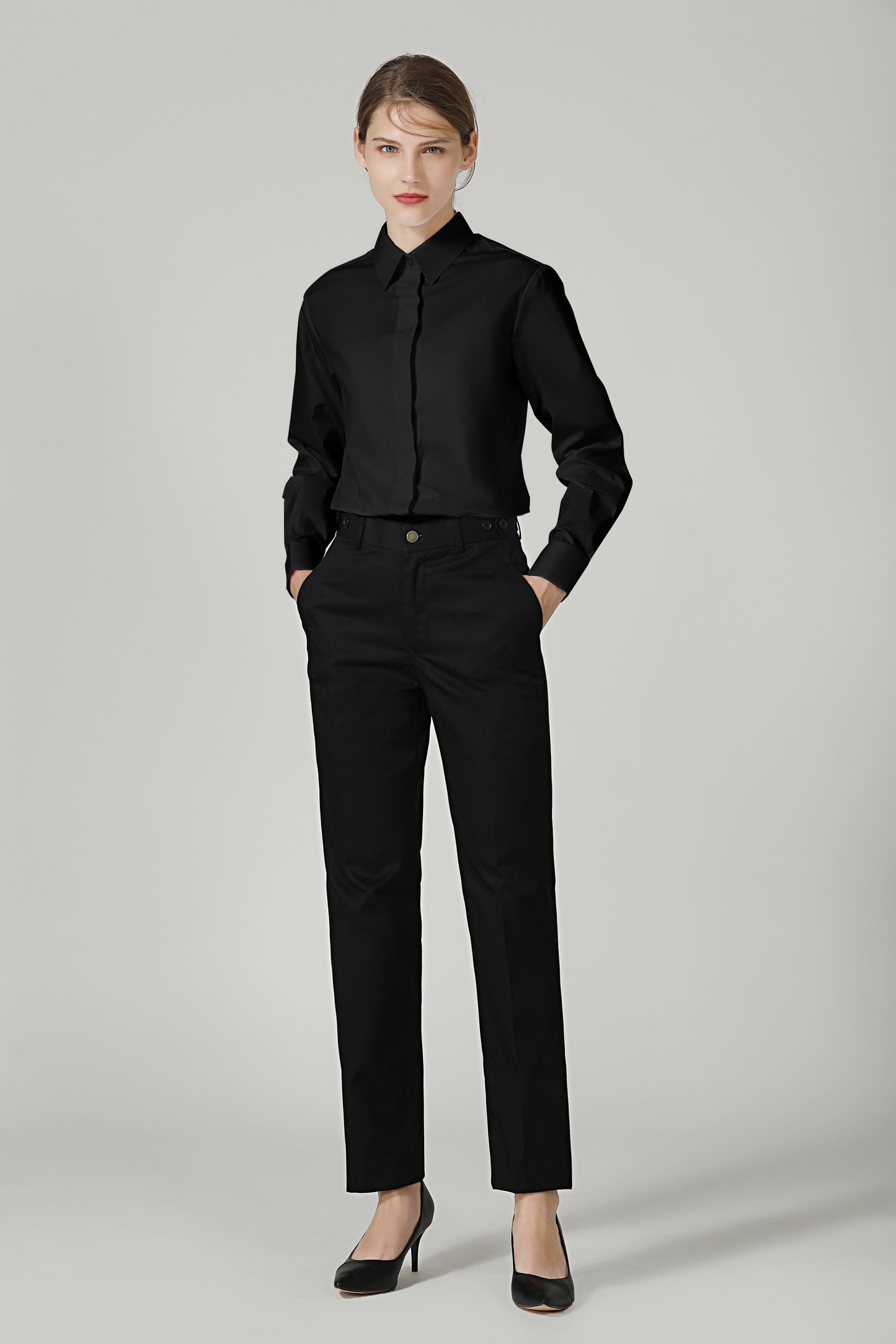 Service Shirt Long Sleeve Black Female