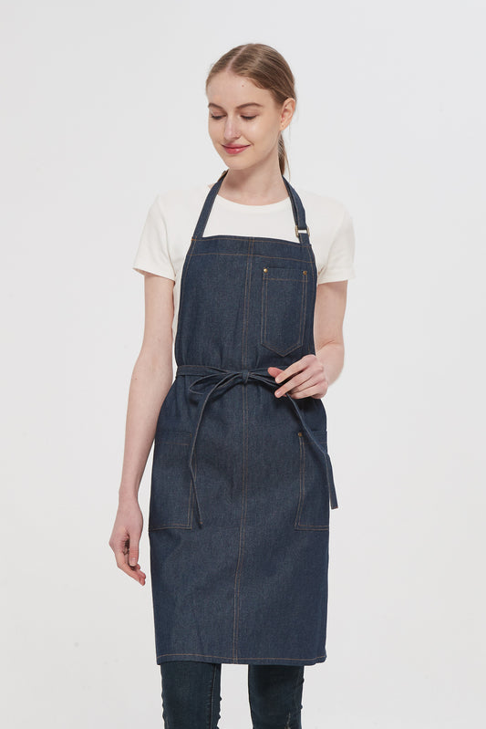 Taylor Denim Blue Bib Apron