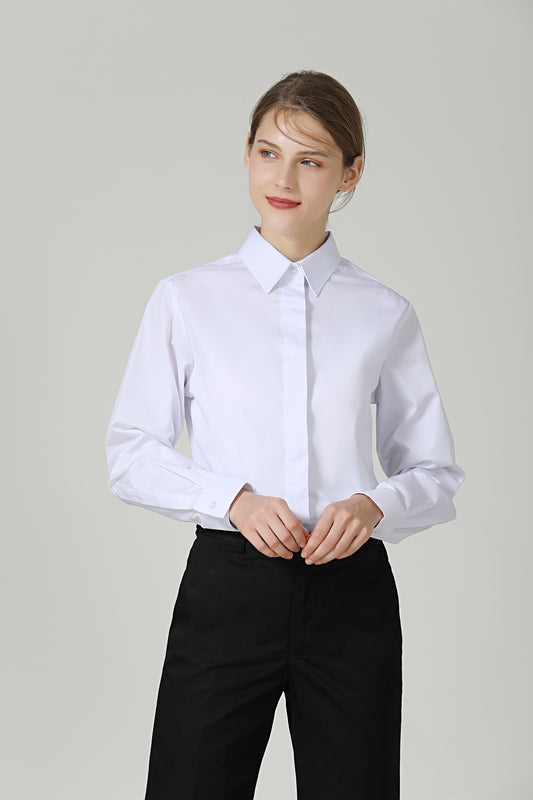 White Female Service Shirt