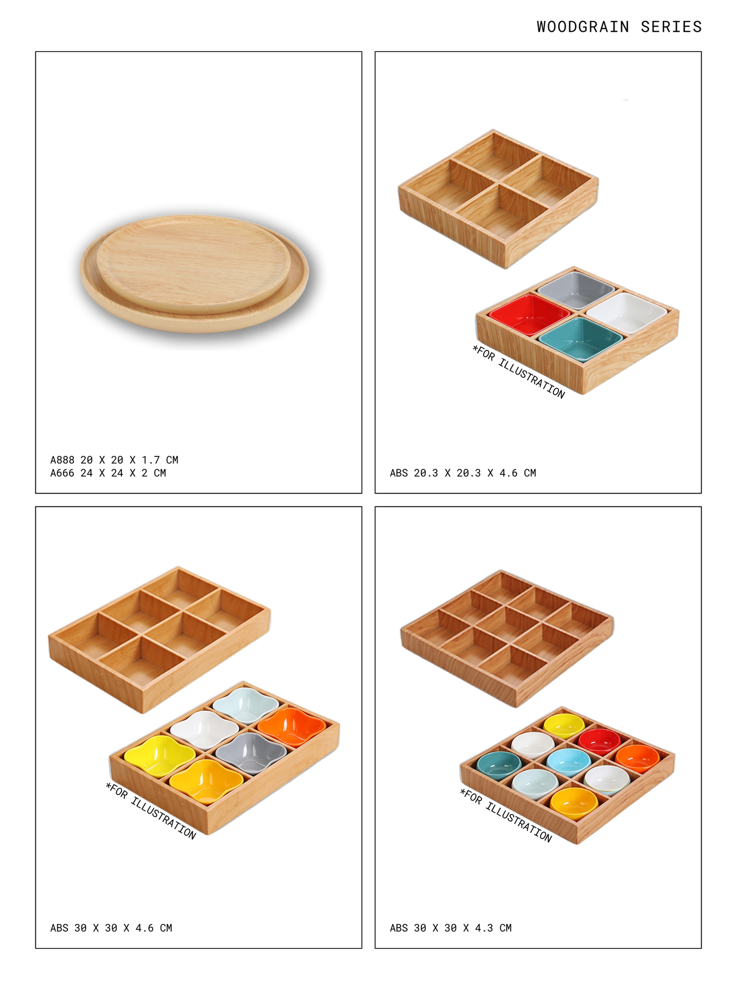 Dinnerware Wood Grain Series