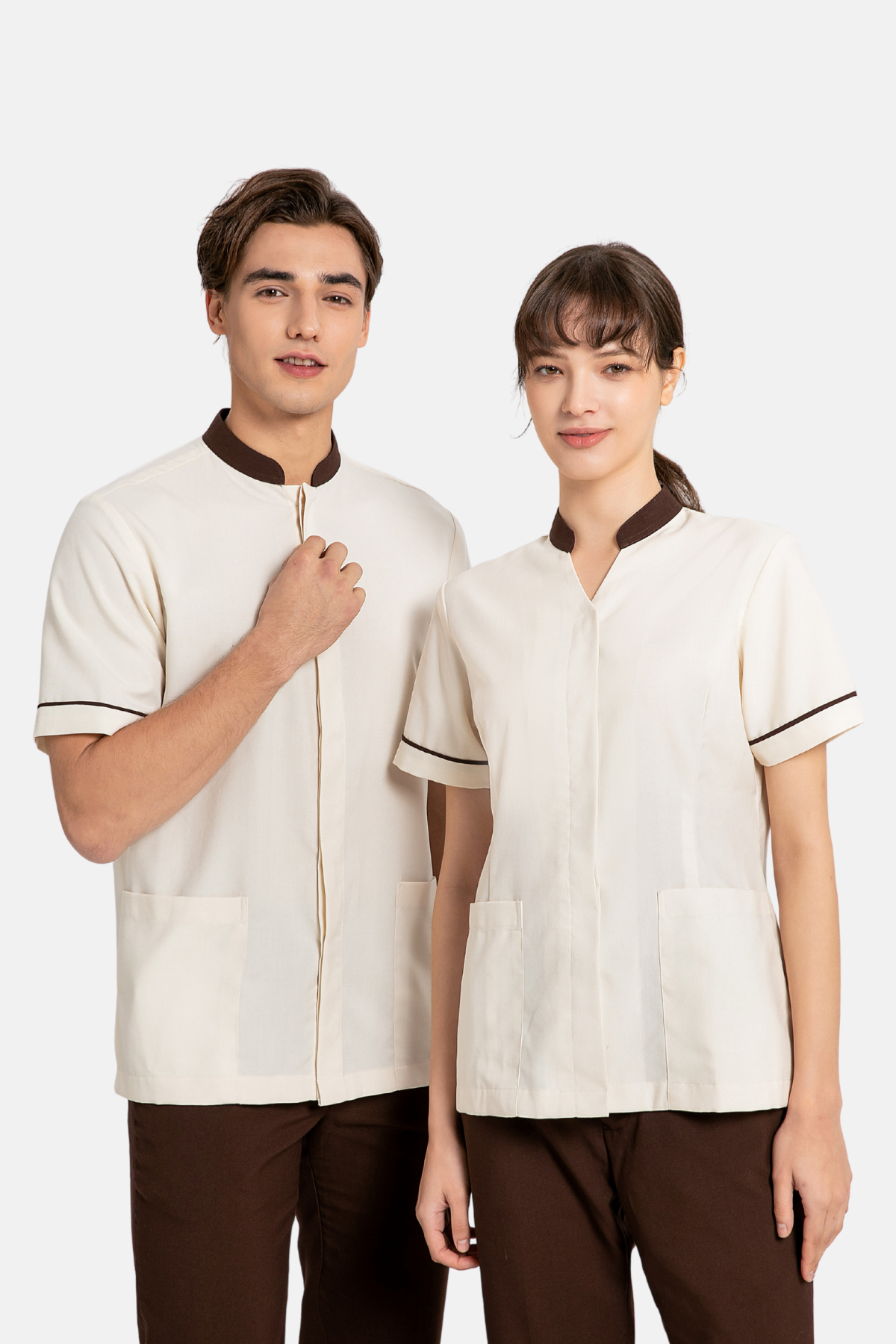 Rae Cream White Housekeeping Blouse, Female