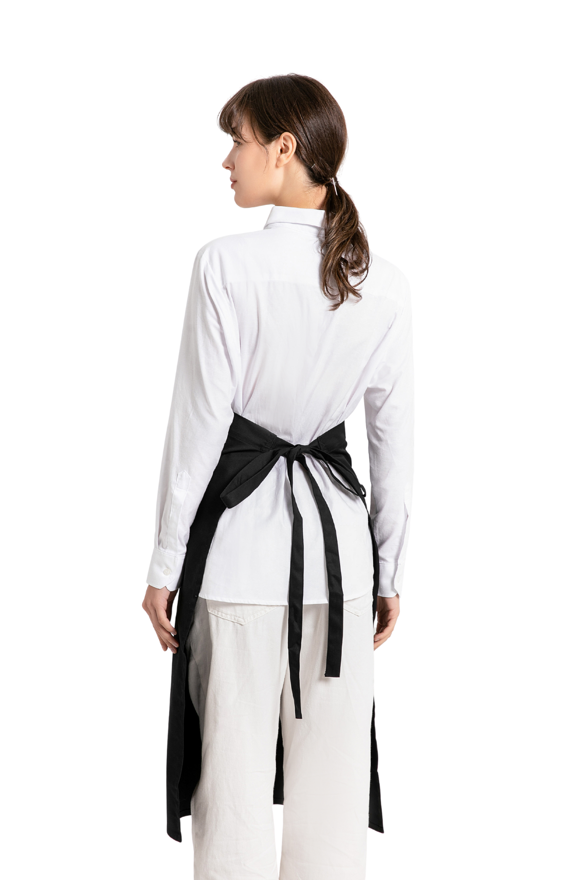 Black Chef Apron, No Pocket, 27"/31"