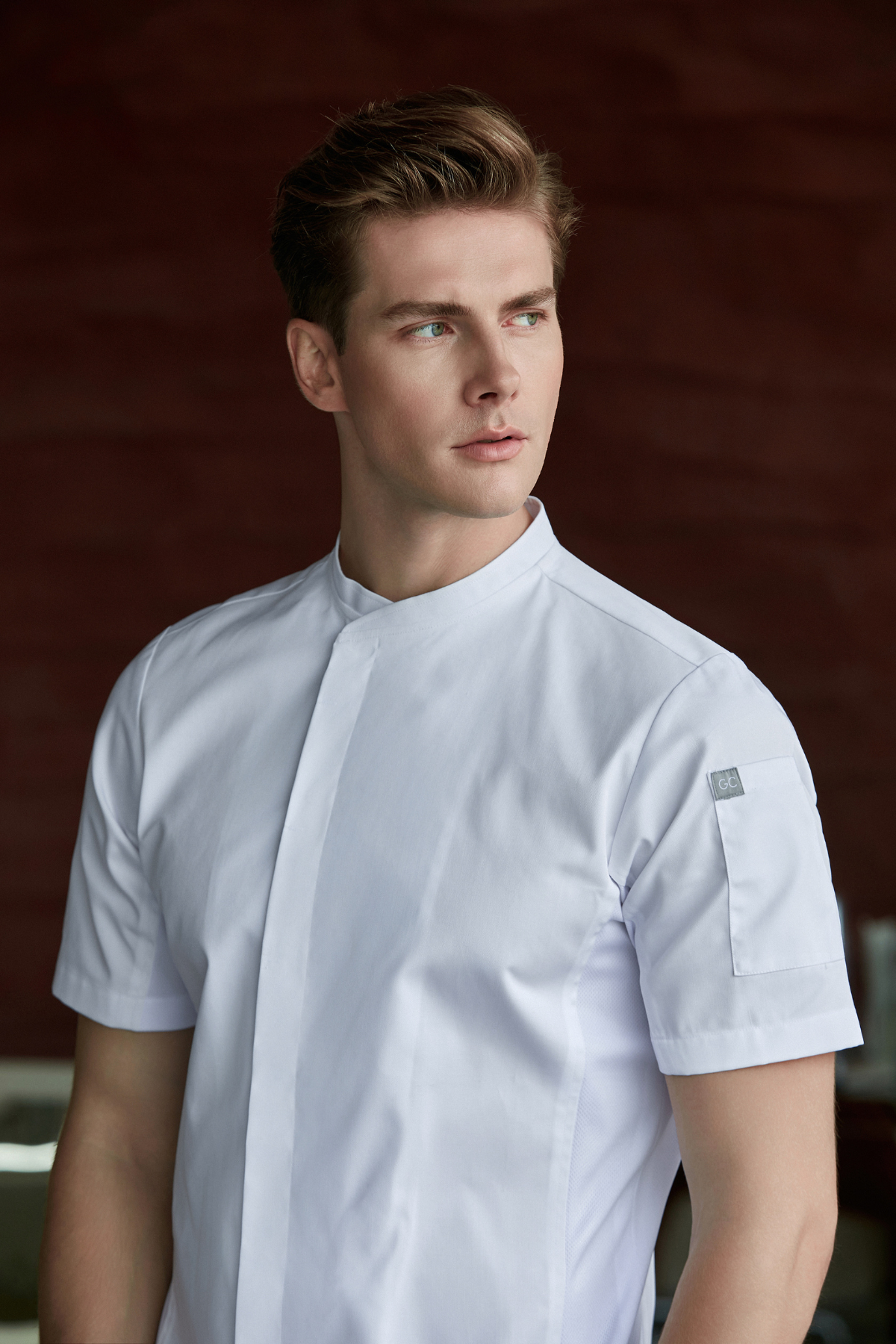 Avery White Chef Jacket, Short Sleeve
