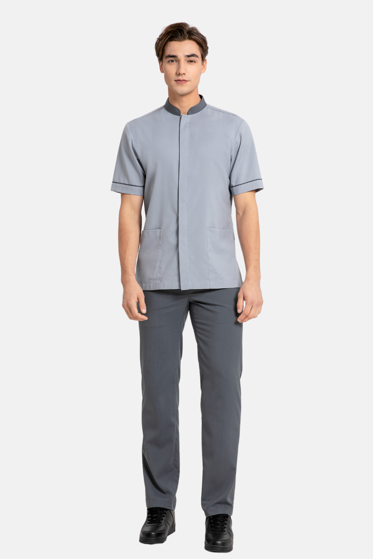 Ramsey Grey Housekeeping Shirt, Male