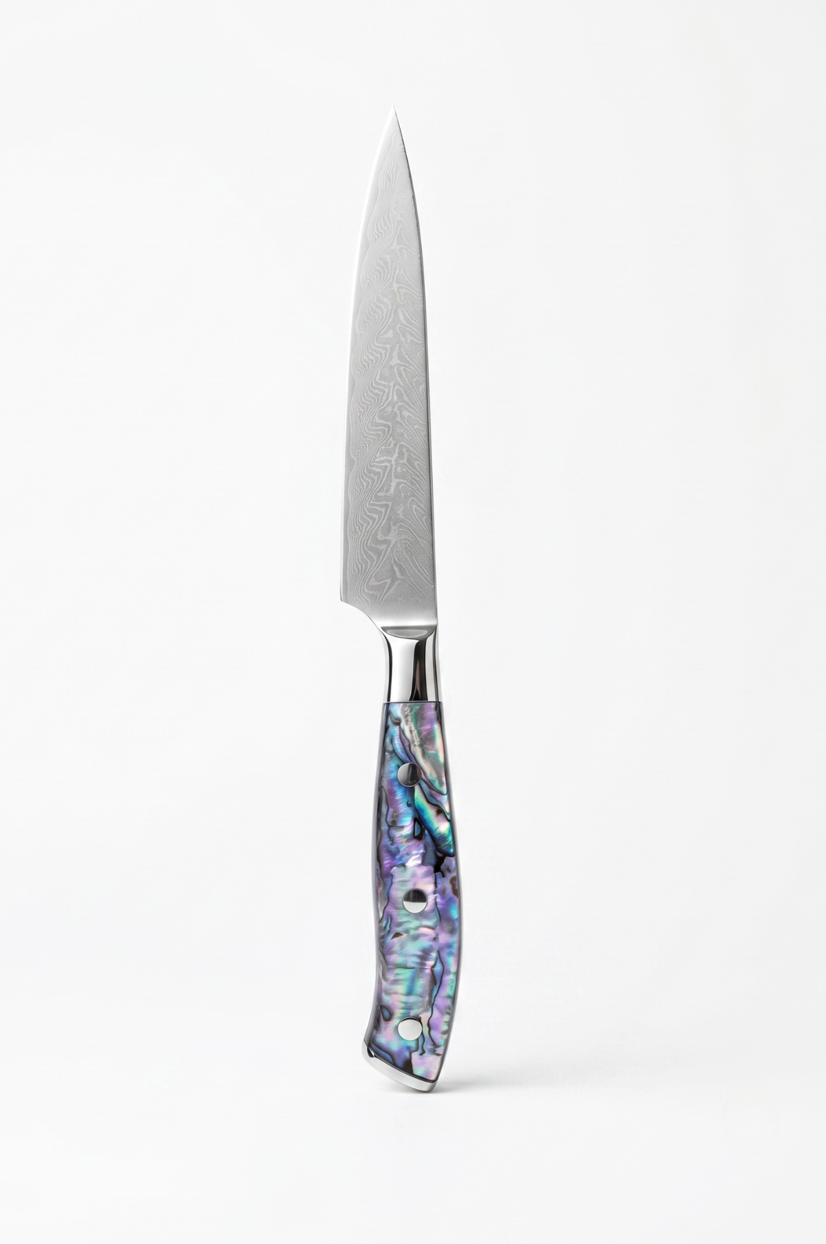 Damascus Steel Knife Set, 4-Piece Set