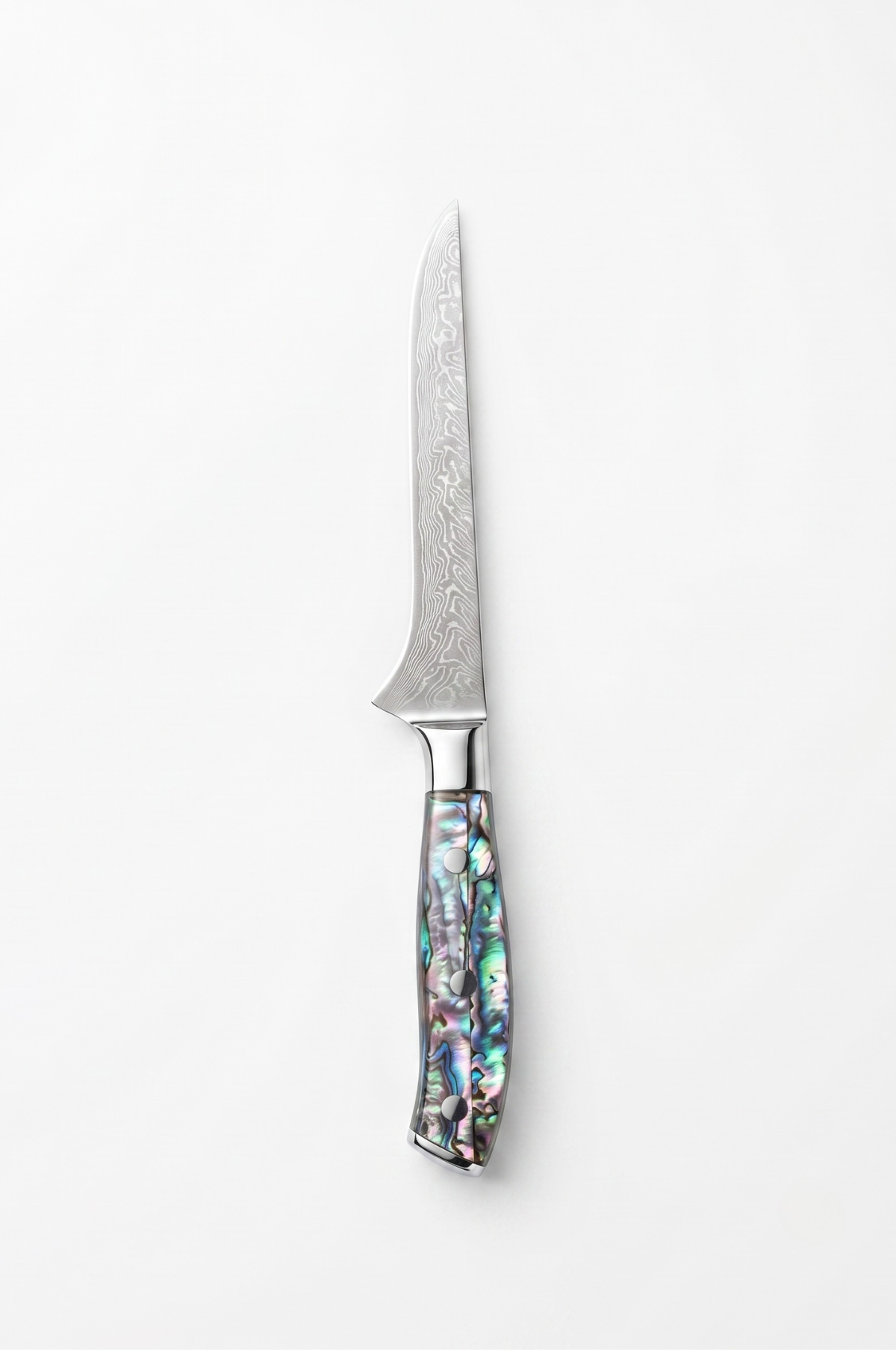 Damascus Steel Knife Set, 4-Piece Set
