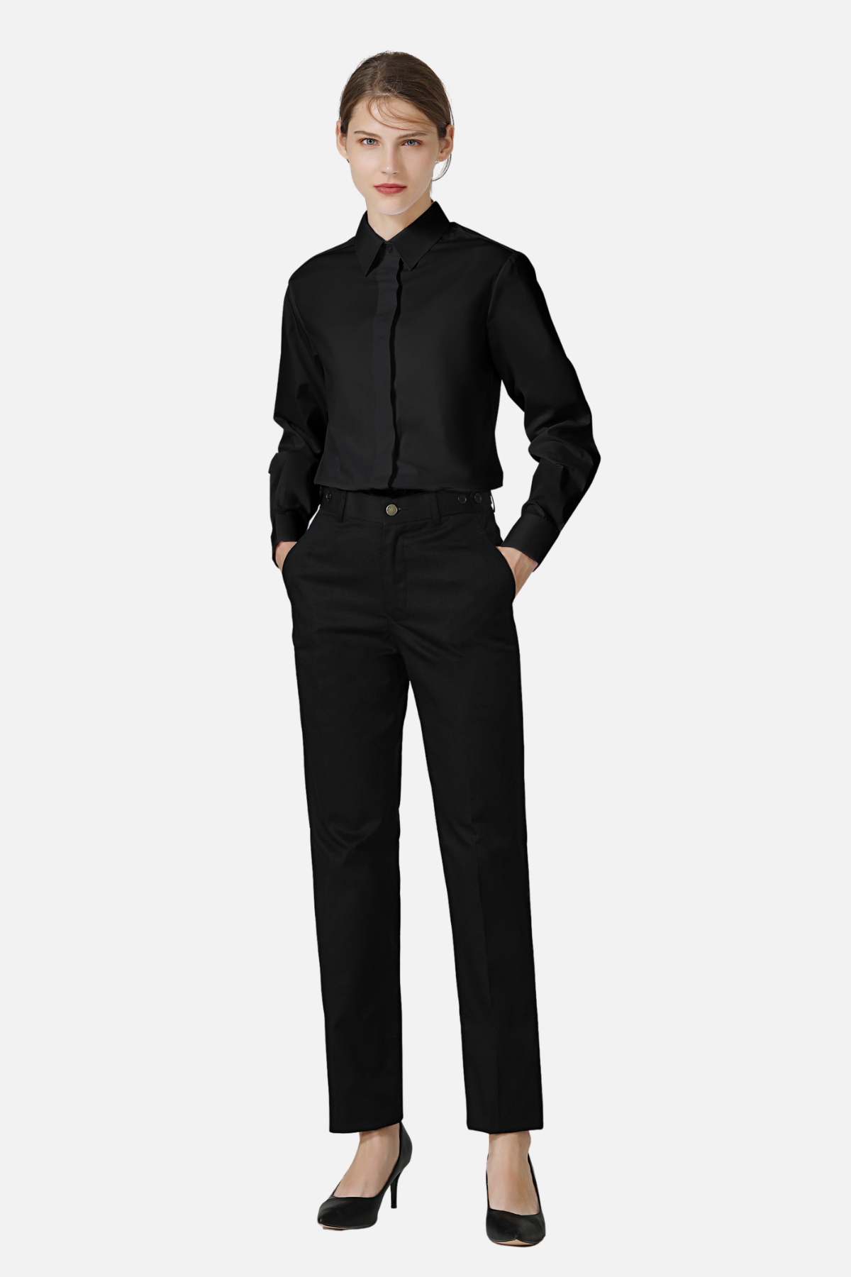 Women Black Shirt, Long Sleeve