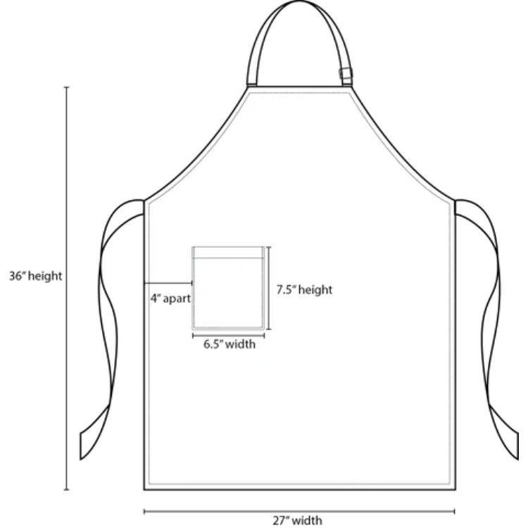 Maroon Bib Apron