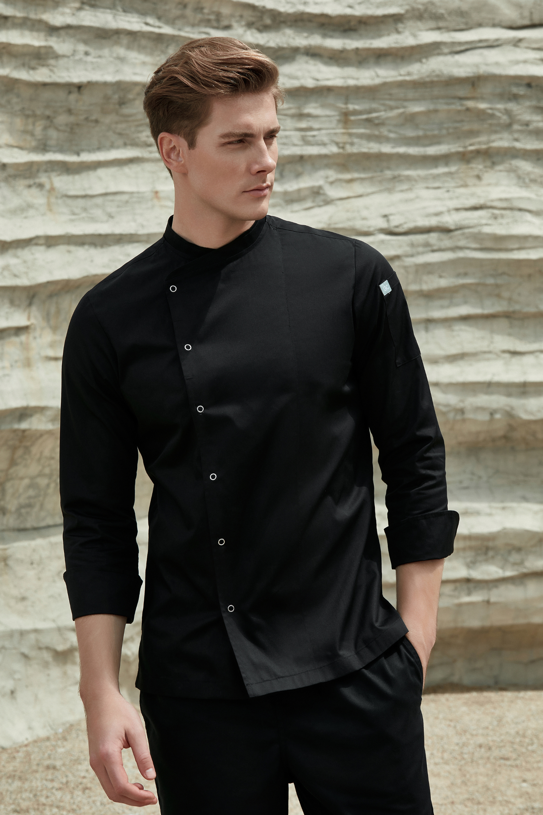 Harley black long sleeve chef jacket