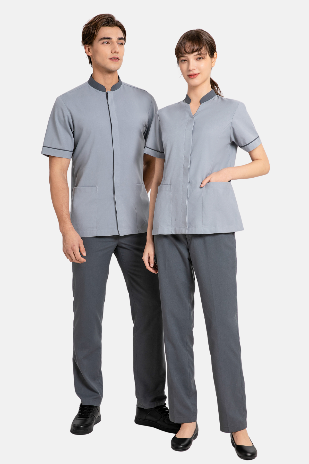 Ramsey Grey Housekeeping Shirt, Male