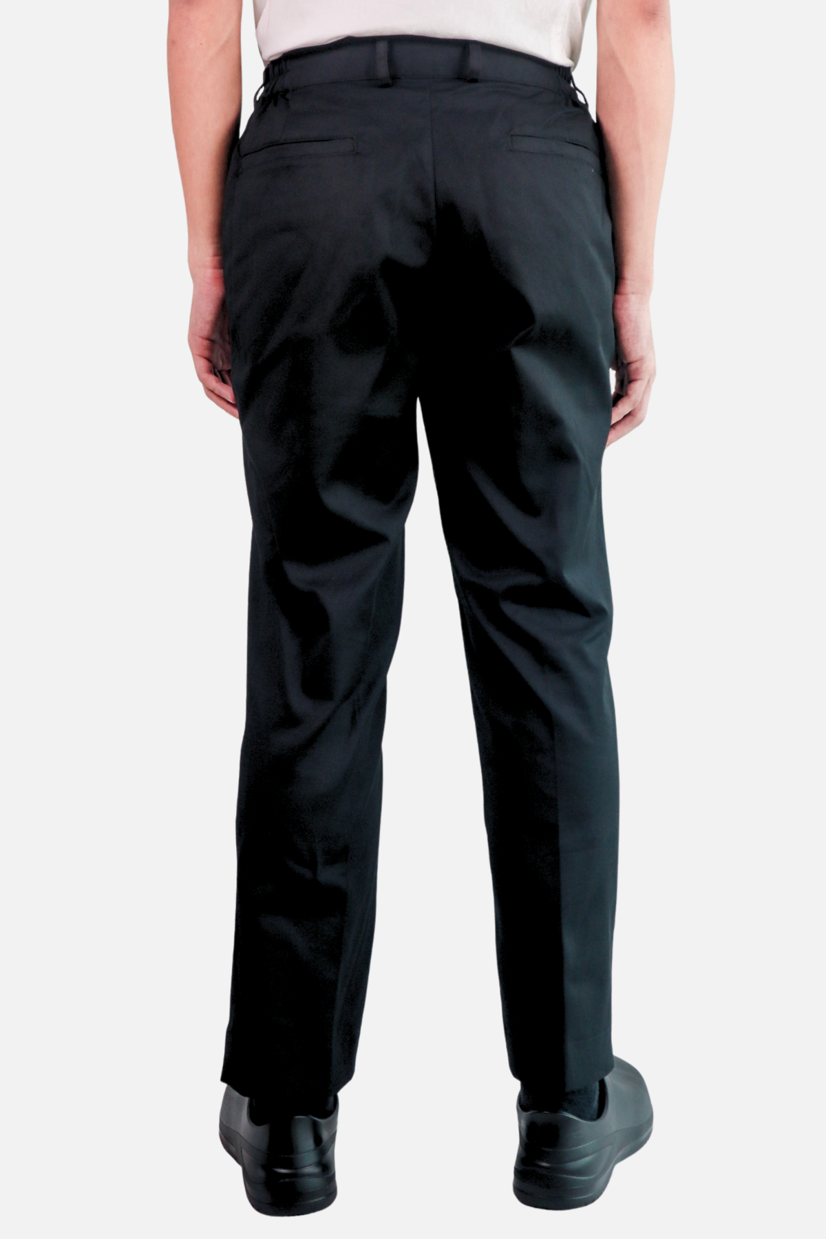 Alex Black Chef Trousers, Elastic Waistband