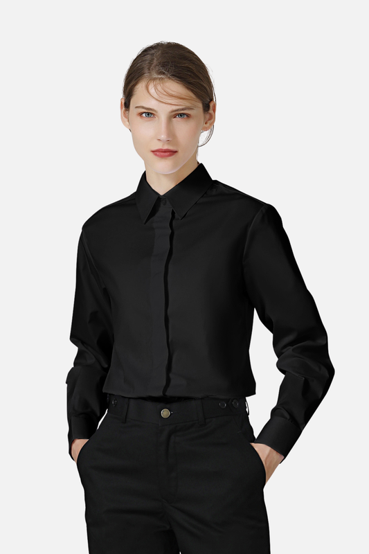Women Black Shirt, Long Sleeve