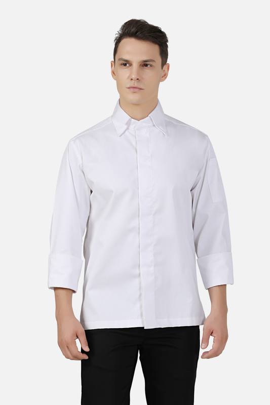 Mission White Chef Jacket, Long Sleeve