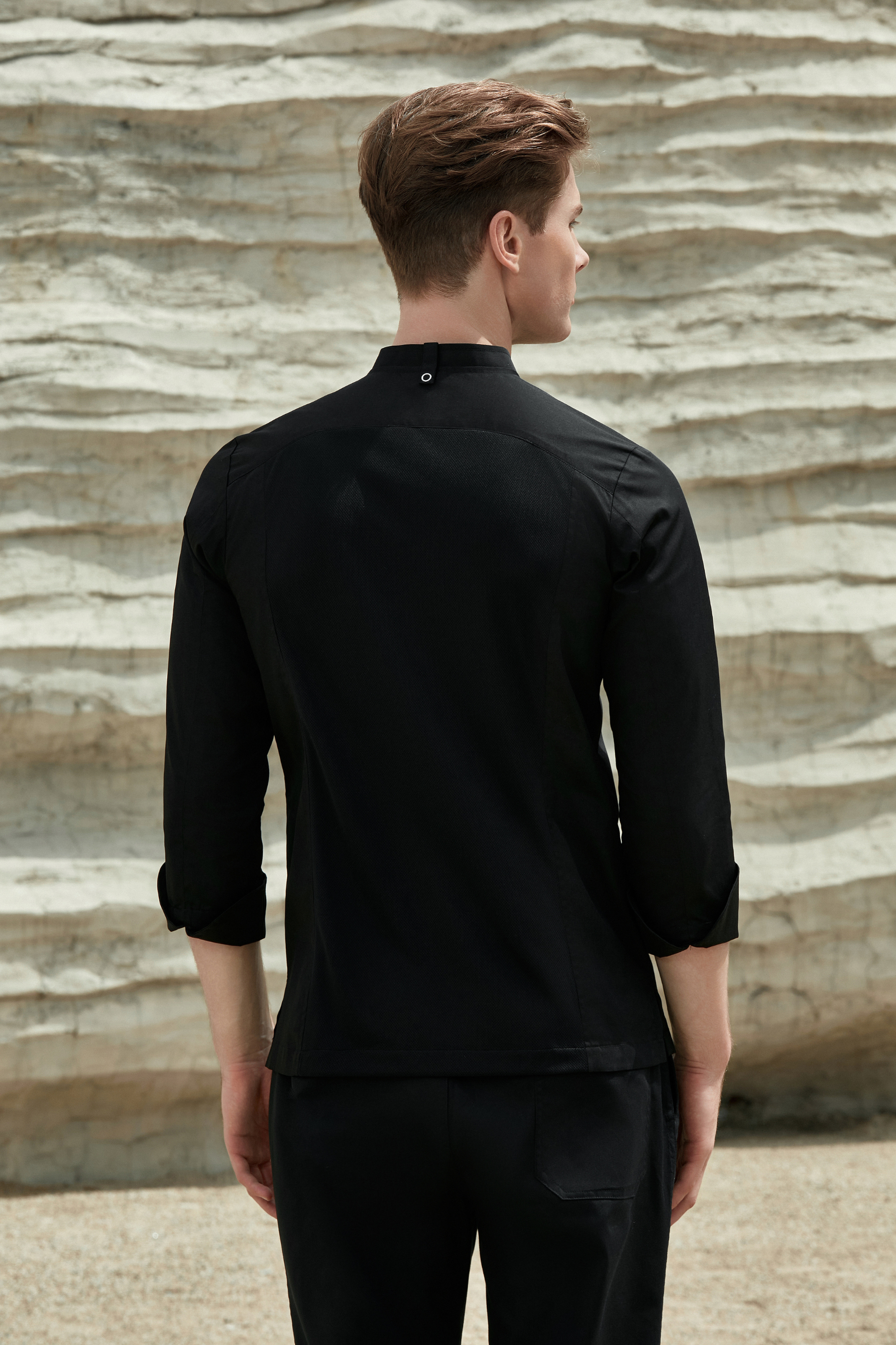 Harley black long sleeve chef jacket