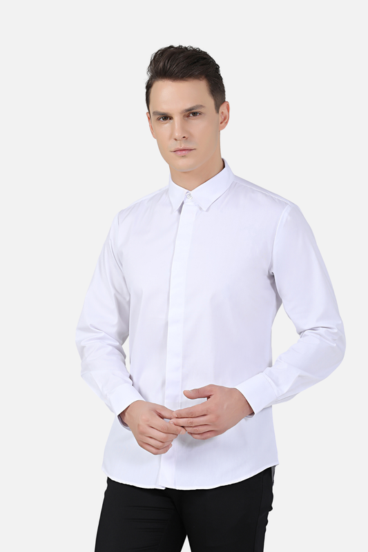 Unisex White Shirt, Long Sleeve