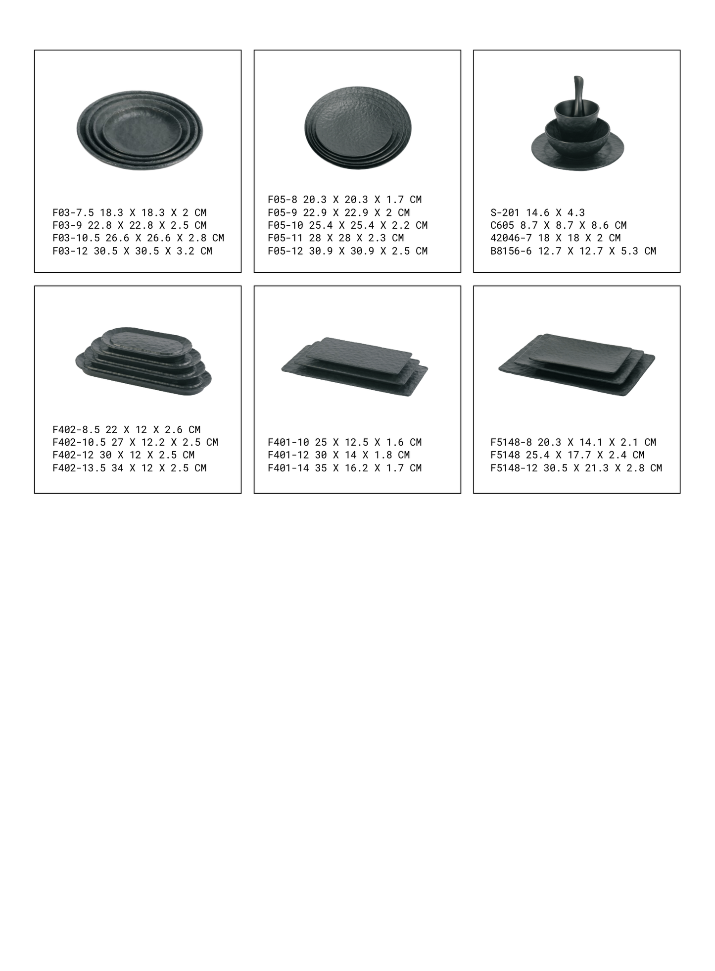 Dinnerware Black Carving Series