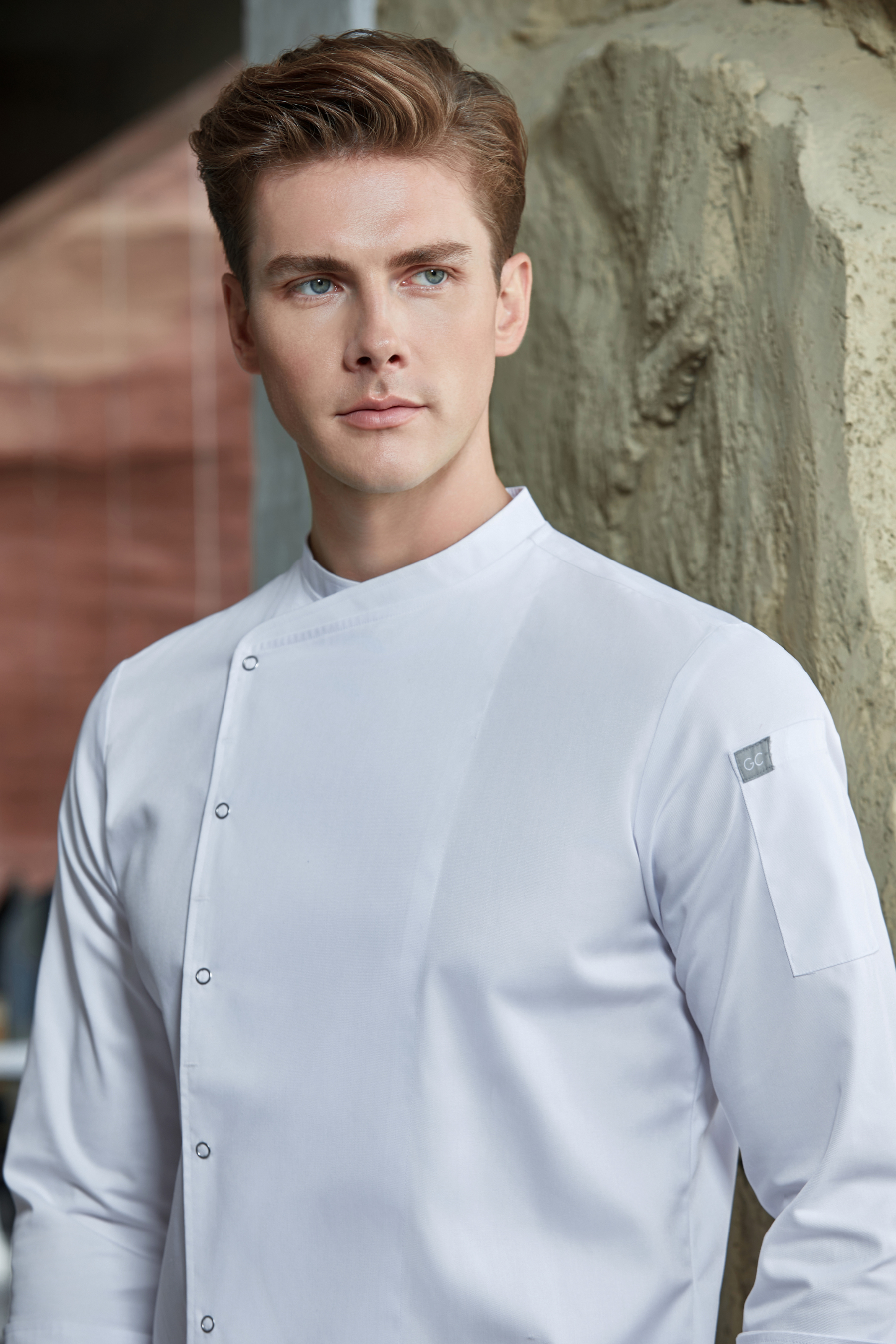 Harley white long sleeve chef jacket