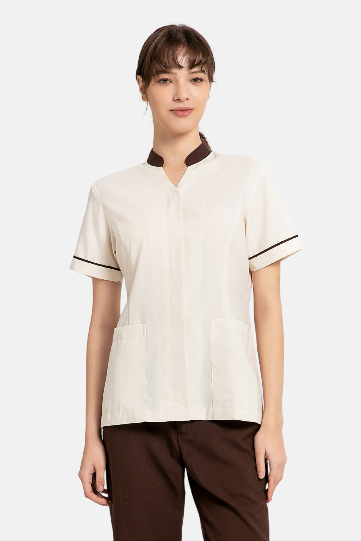 Rae Cream White Housekeeping Blouse, Female