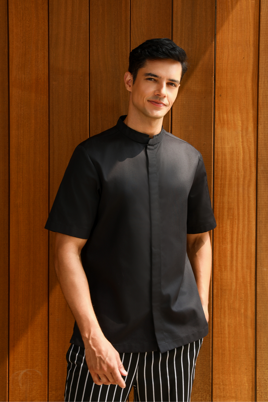 Berkley Black Chef Jacket, Short Sleeve