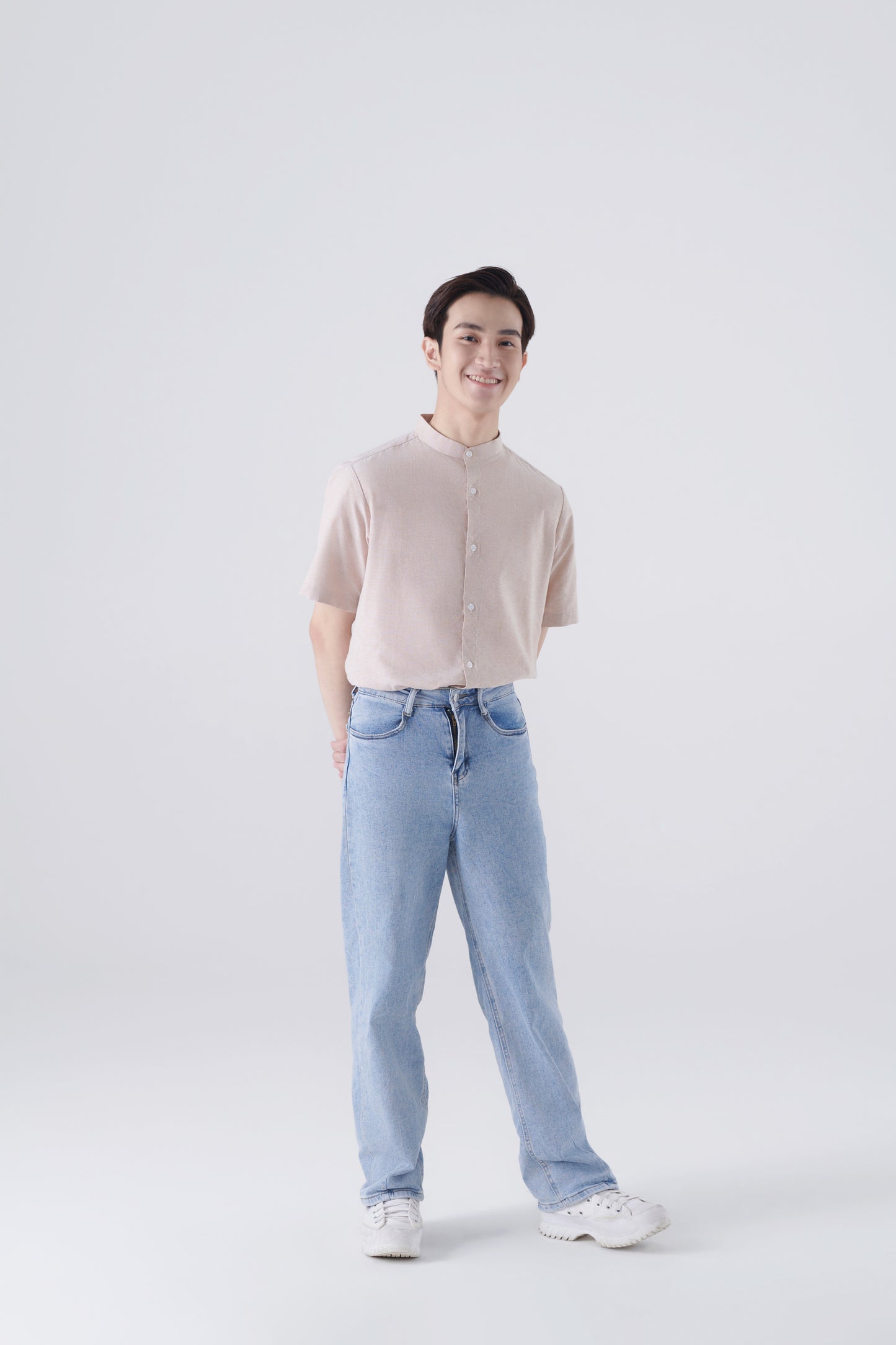 Brydan Light Khaki Shirt Short Sleeve