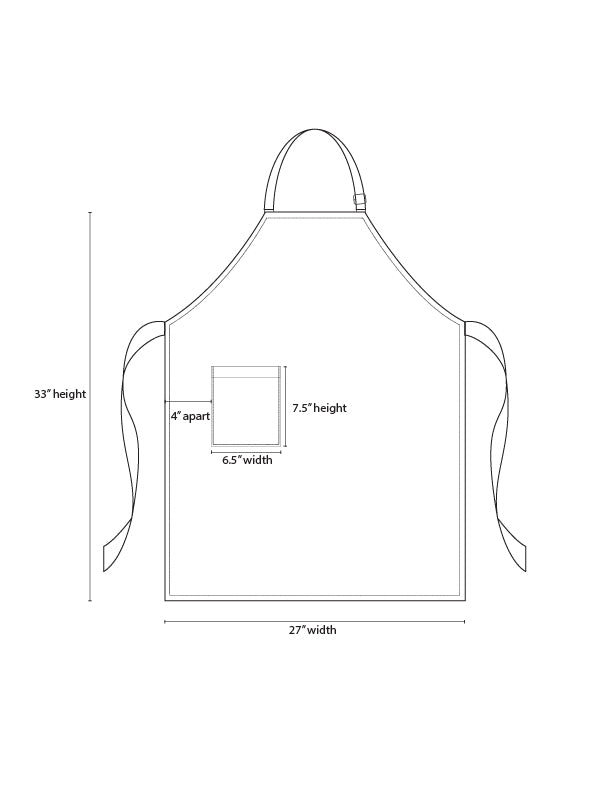 Orange Bib Apron