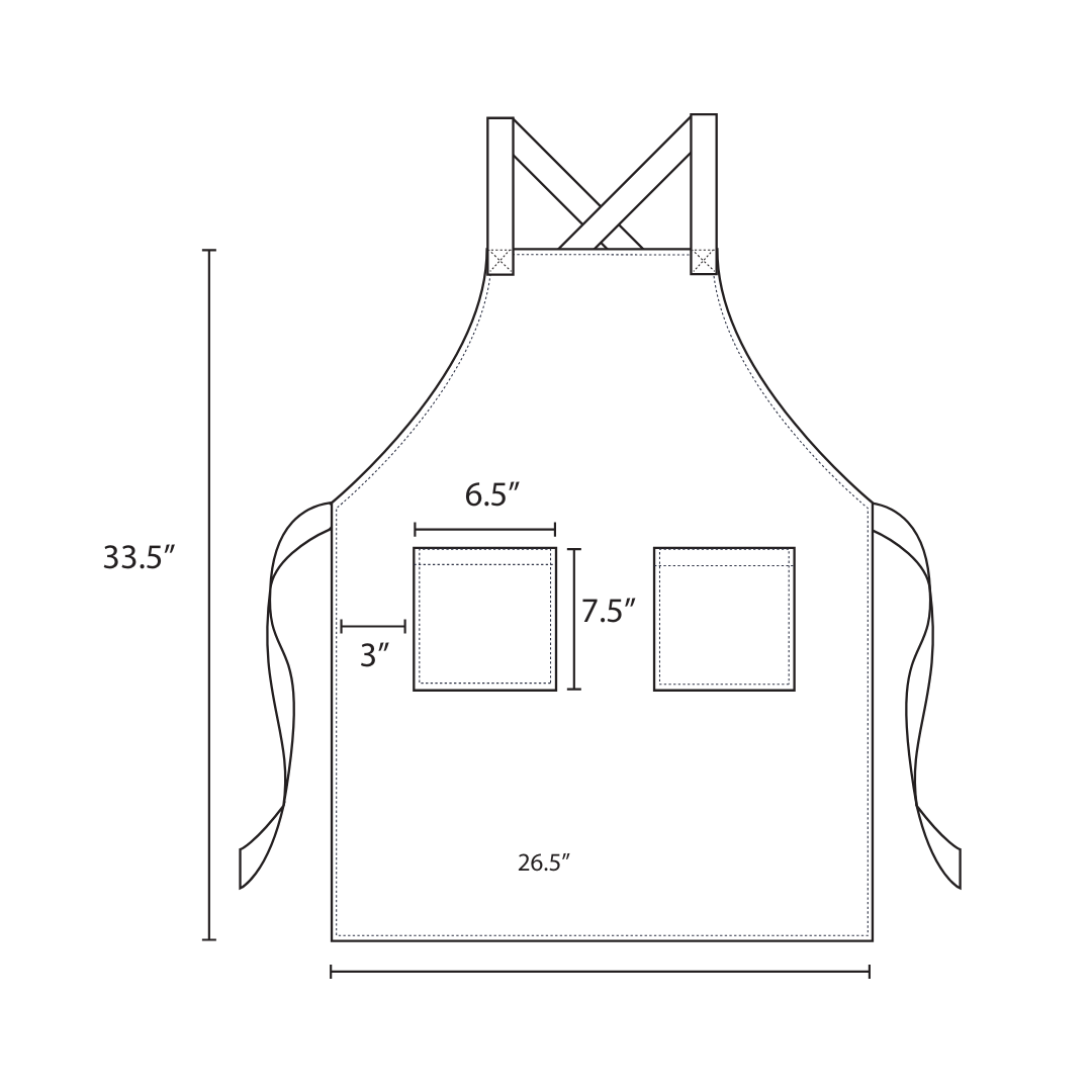 Hayden Khaki Canvas Bib Apron