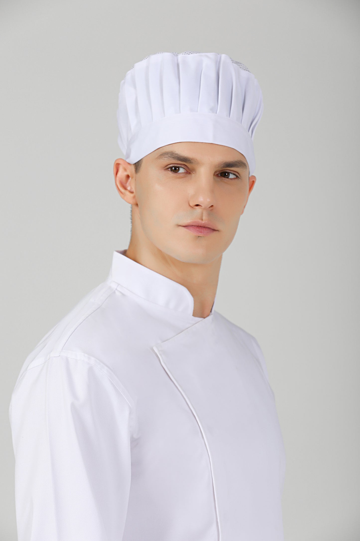Kitchen Chef Toque With Vent White