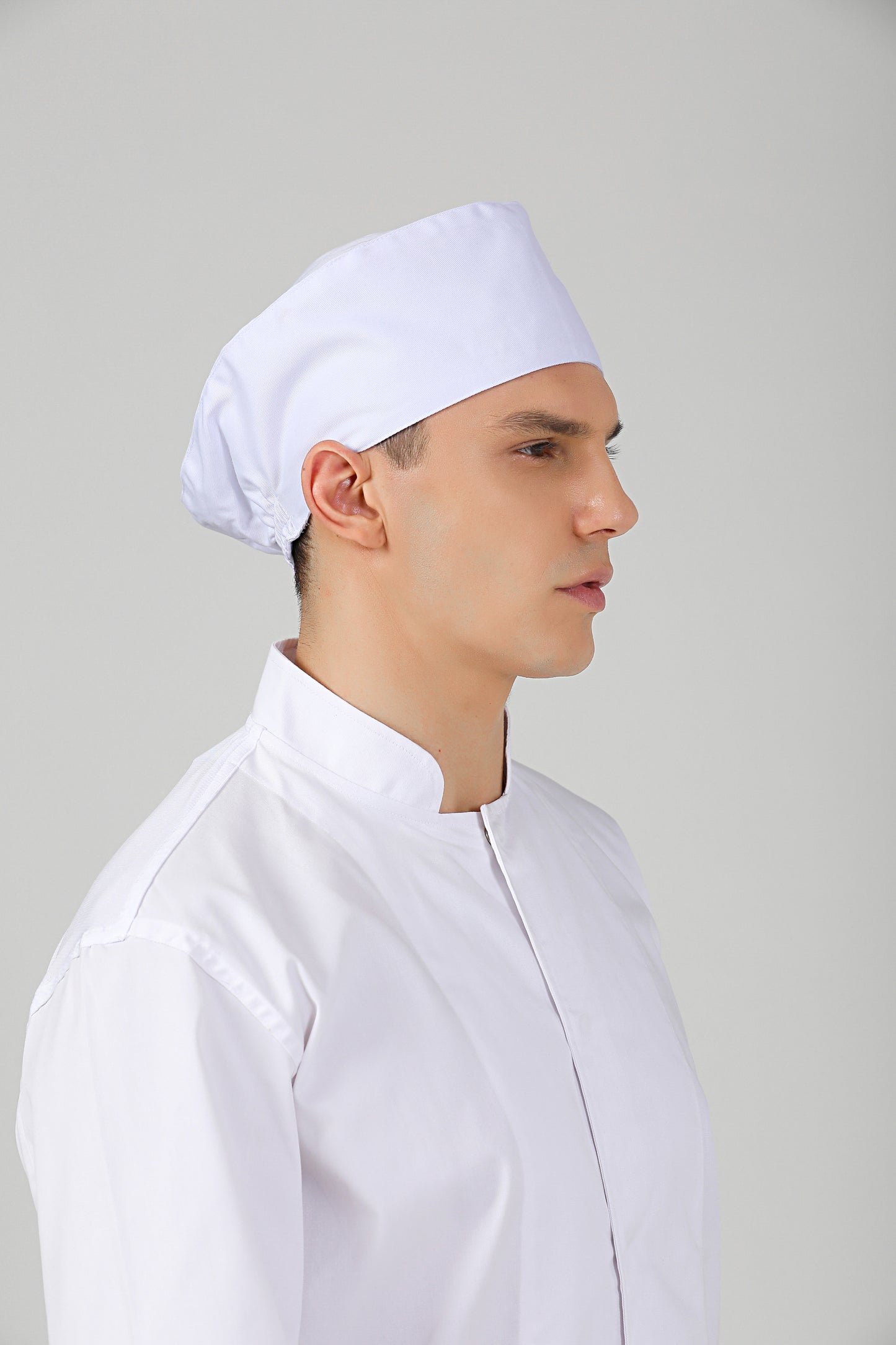 Kitchen Freesia Chef Beanie No Vent White