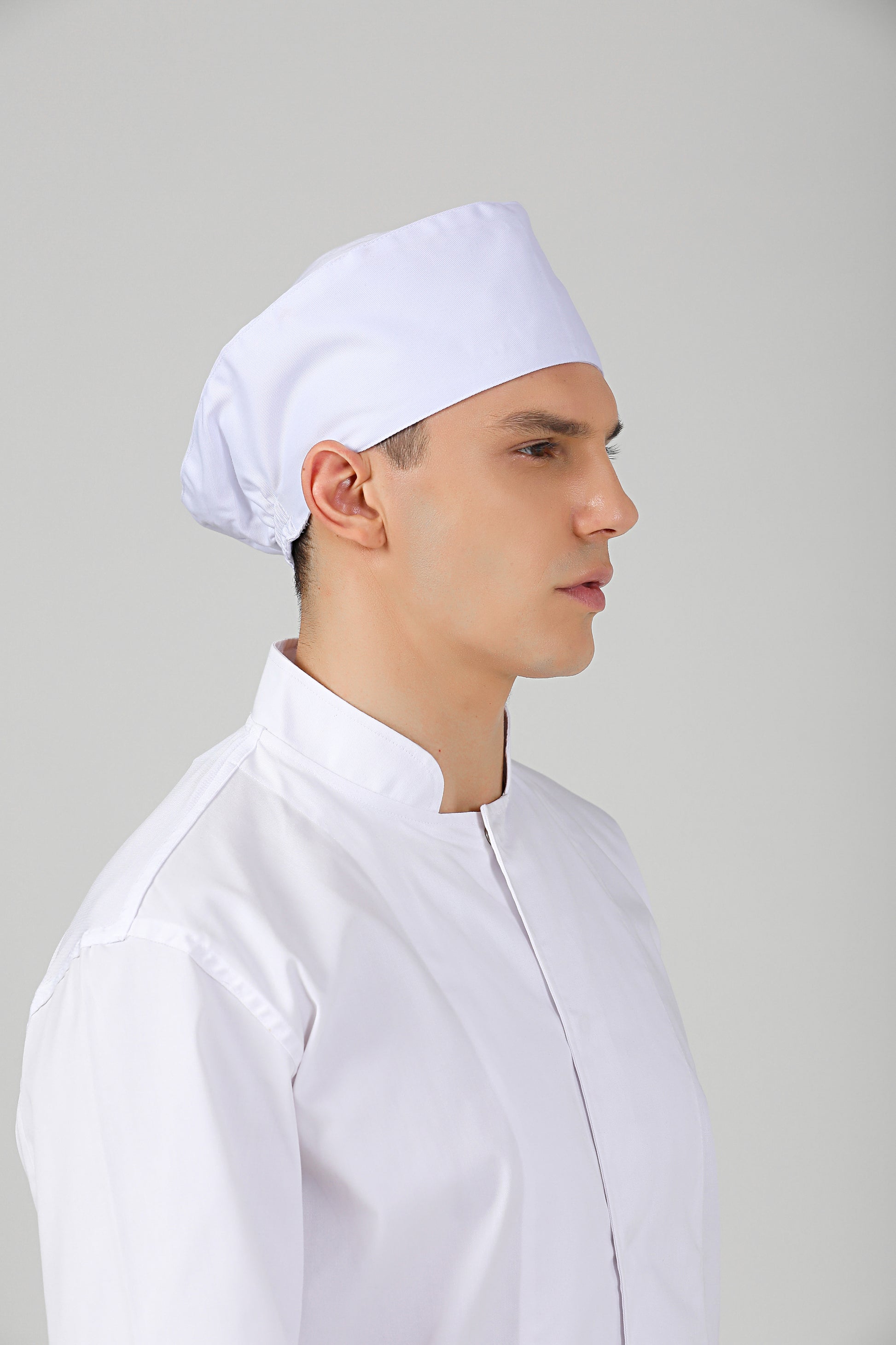 Kitchen Freesia Chef Beanie No Vent White