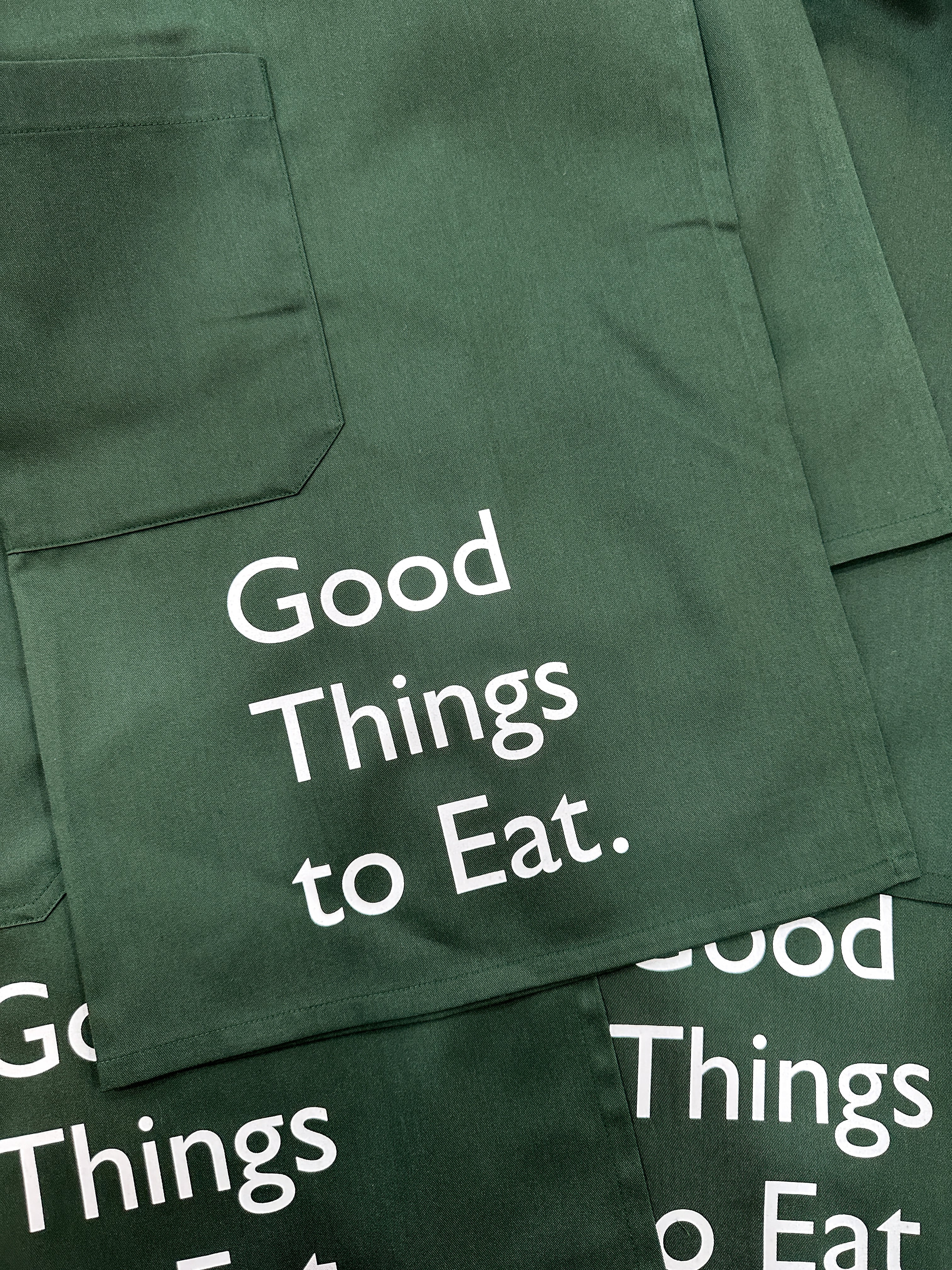 Olive Green Bib Apron 1