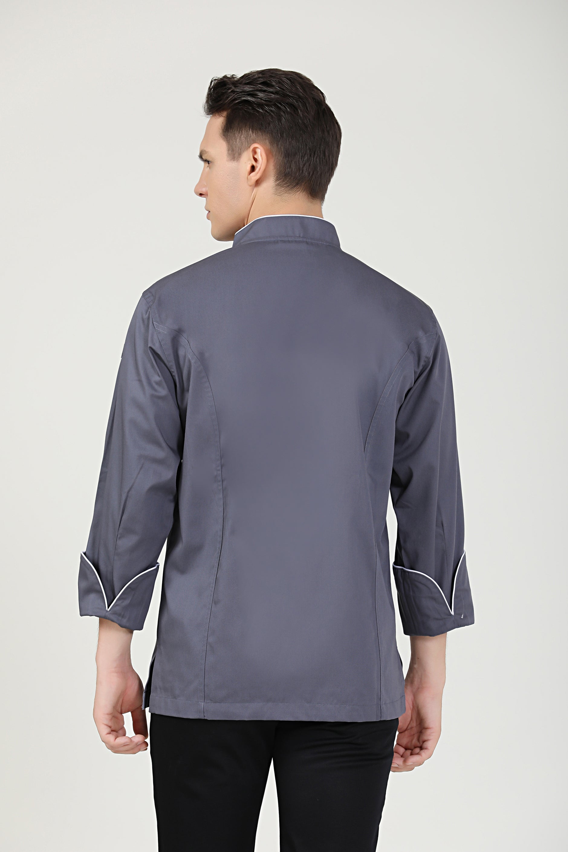 Sage Grey Chef Jacket, Long Sleeve