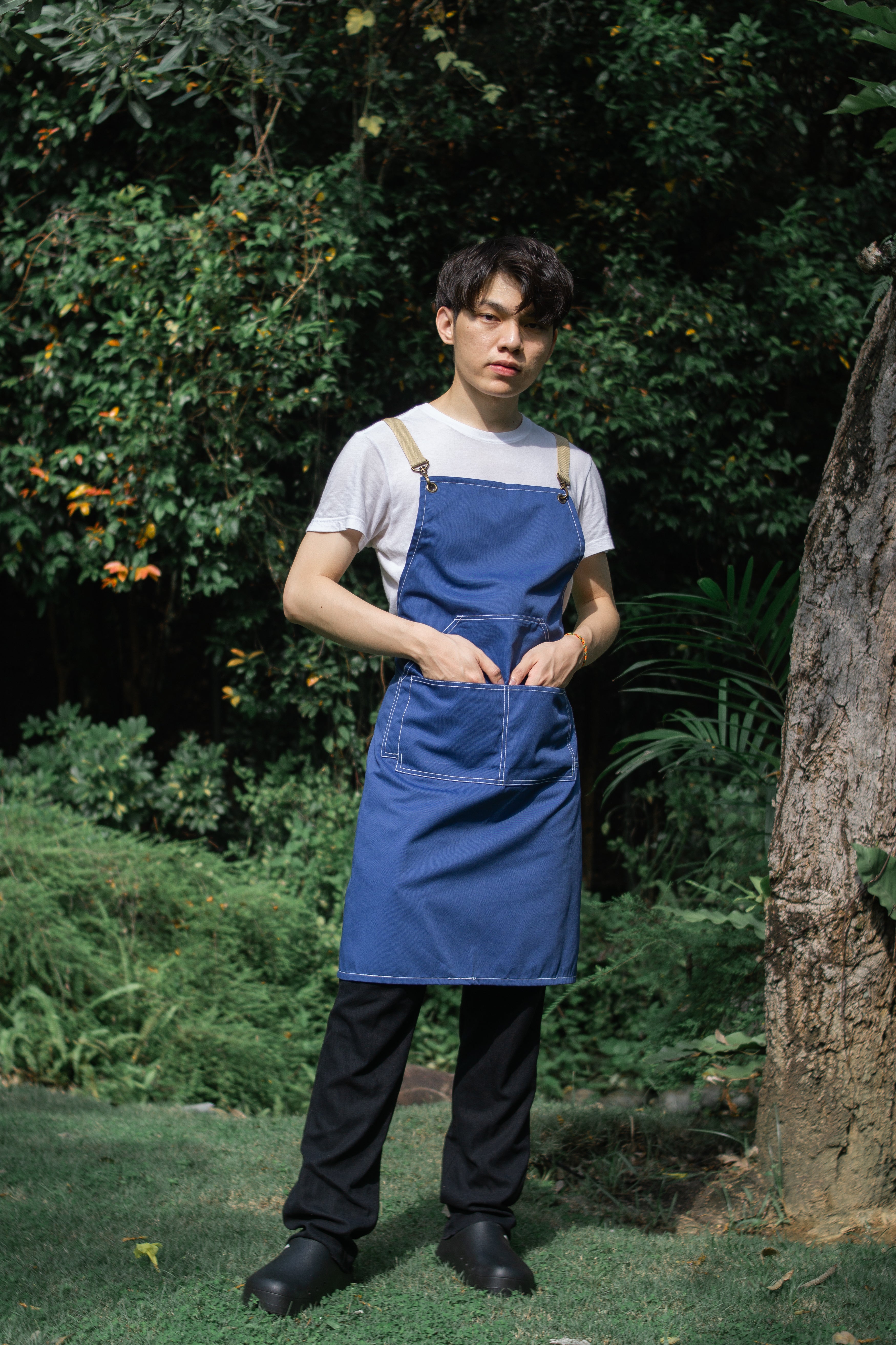 Xion Blue Bib Apron
