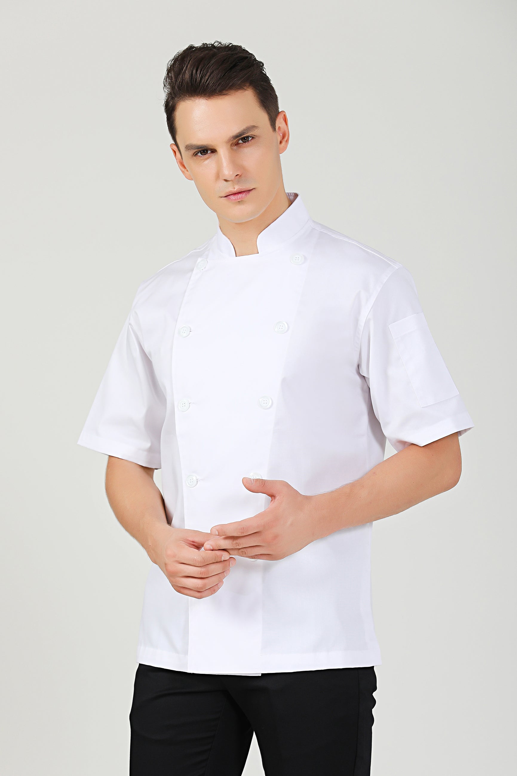 Classic White Chef Jacket, Short Sleeve - GreenChef Sdn. Bhd.