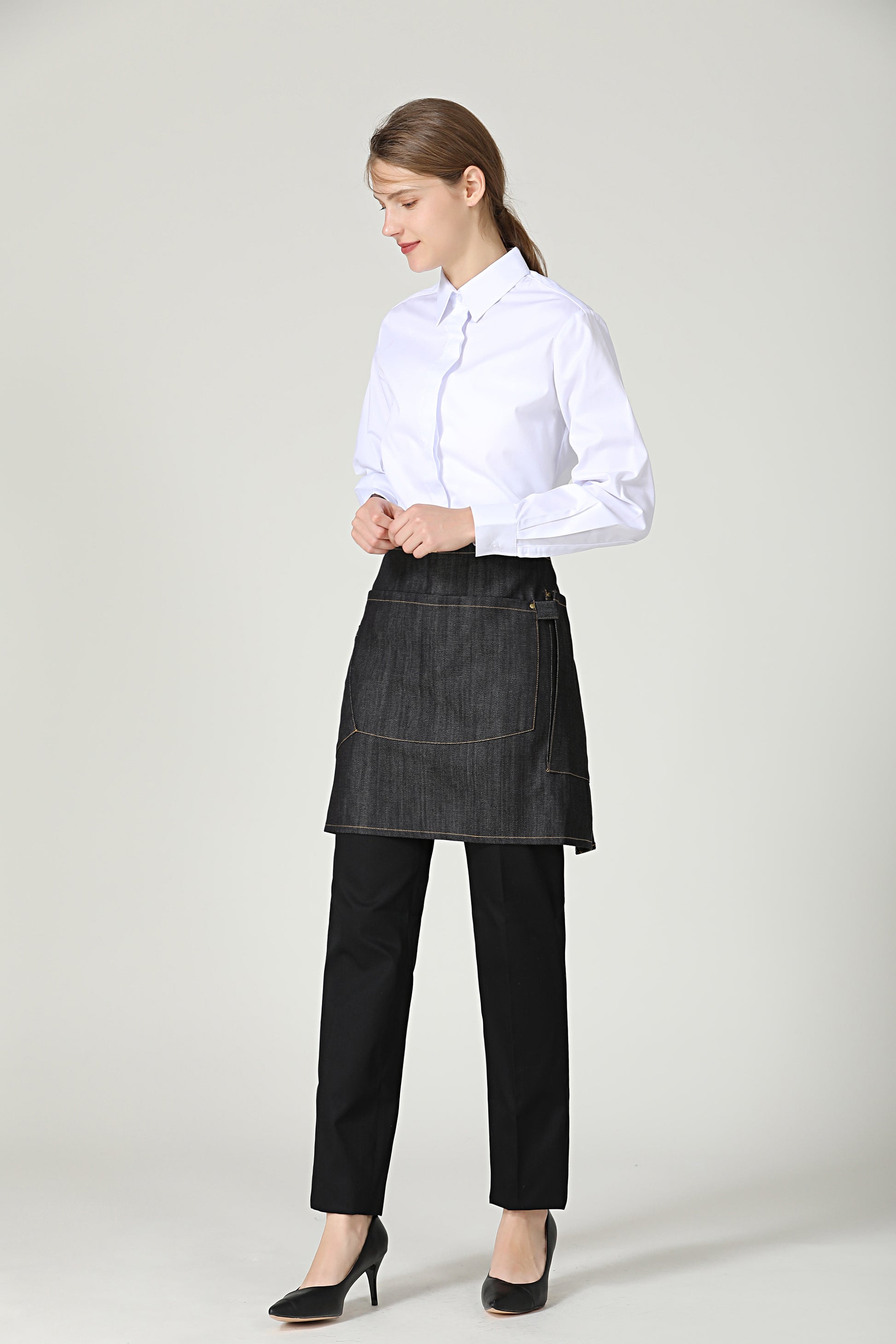 Gwen Barista Half Apron Black