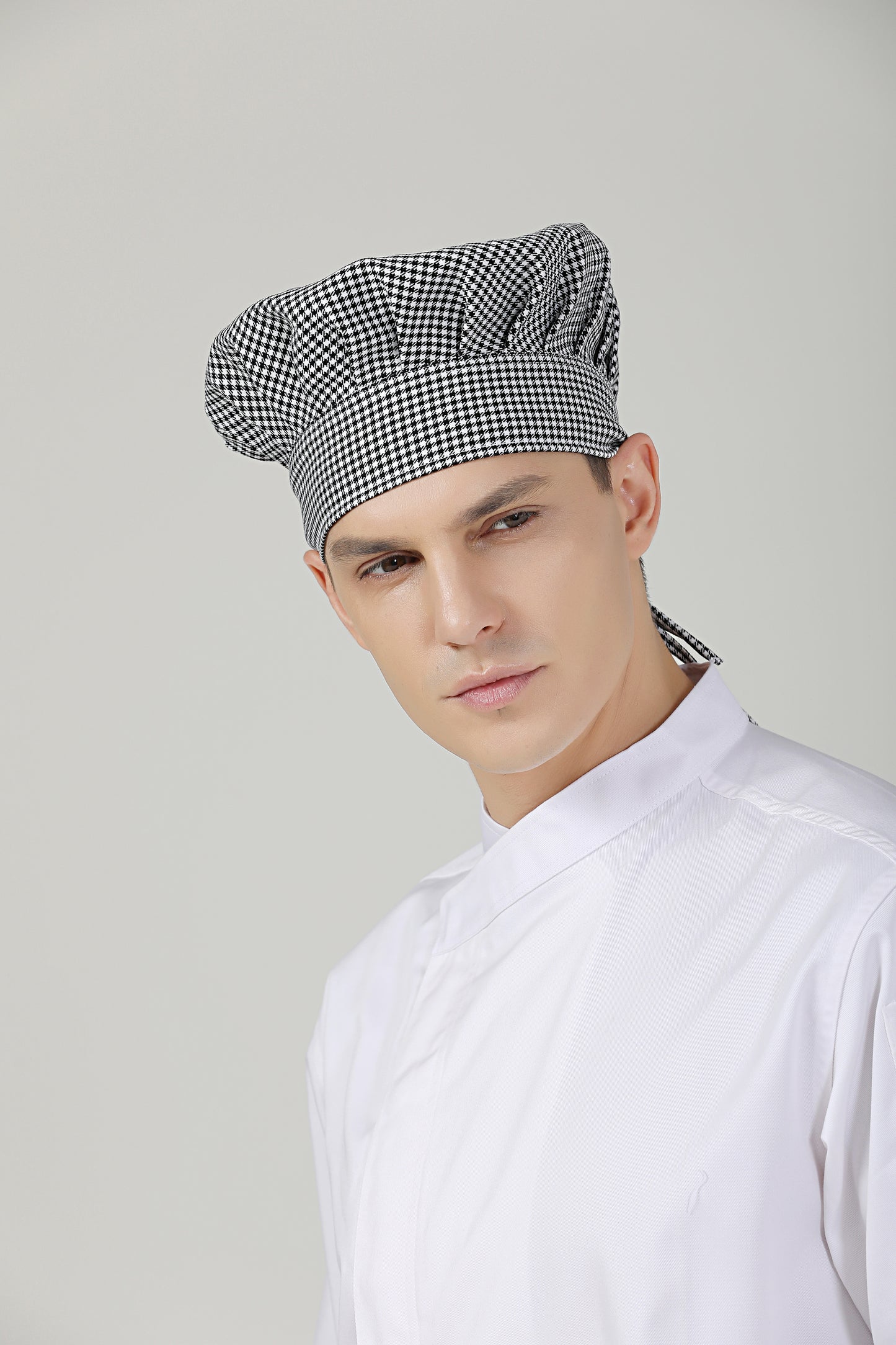 Kitchen Poppy Checkered Chef Toque