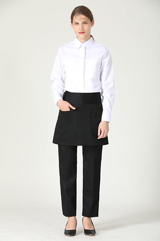 Kitchen Short Service Apron Black