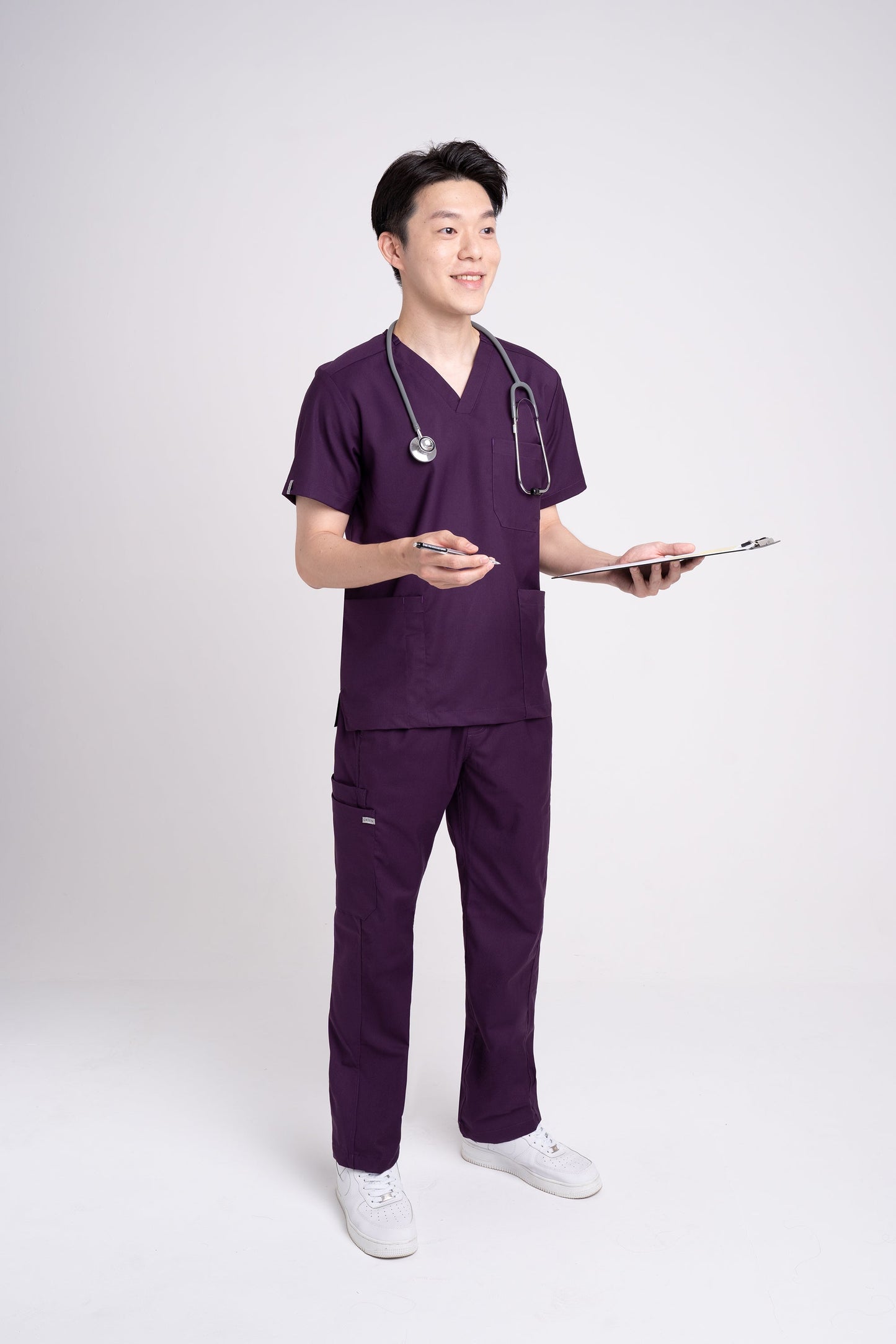 Lucas Purple Scrub Top, Men