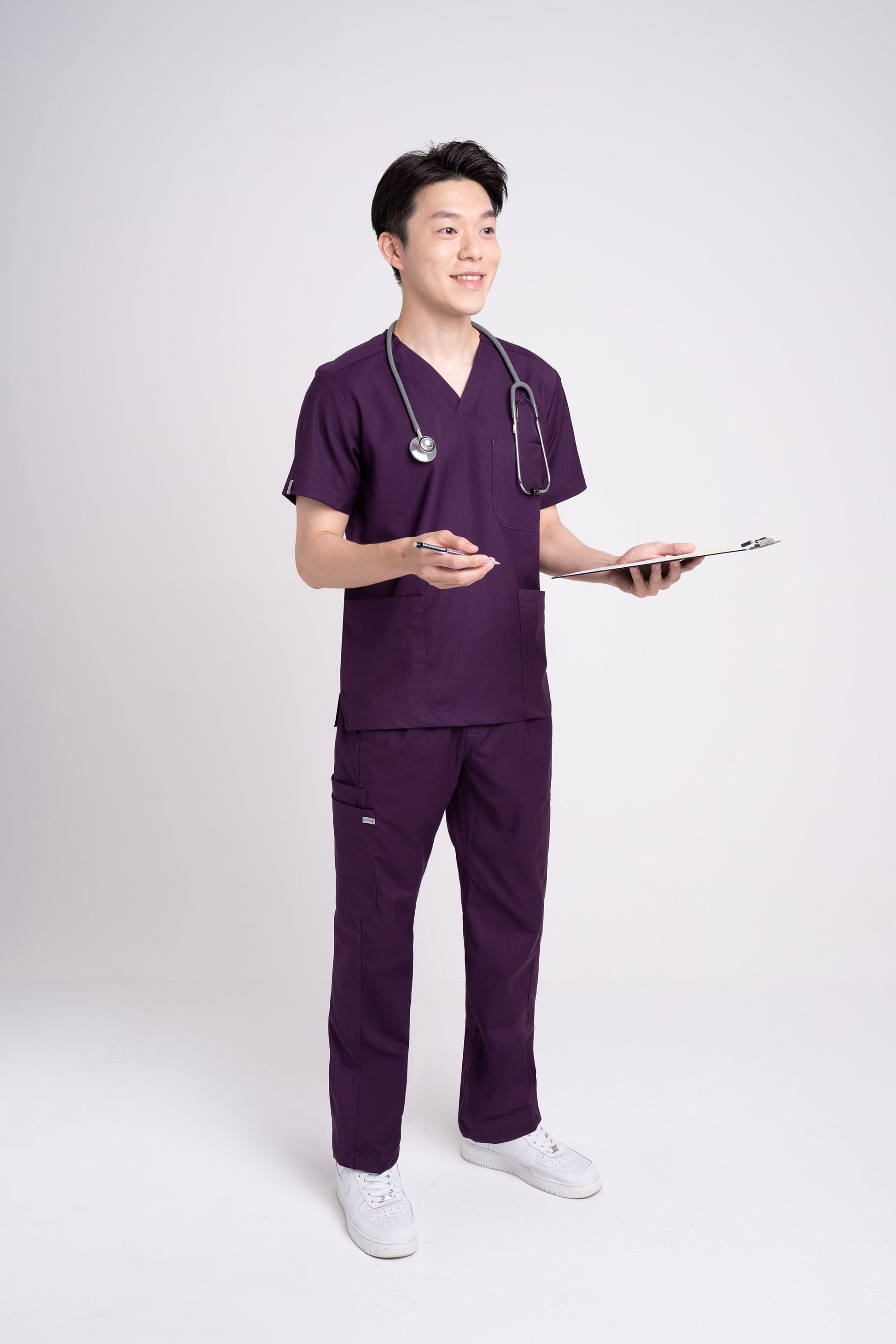 Lucas Purple Scrub Top, Men