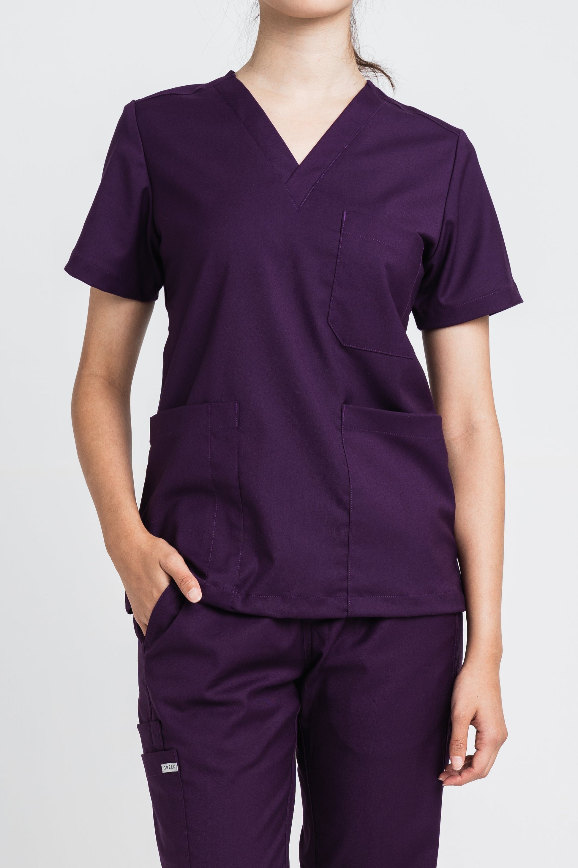 GreenChef by GC Collective – Emma Purple Medical Scrub Top